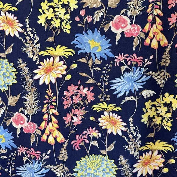 J. McLaughlin Wavesong Catalina Cloth Blue Floral Bateau Neck Top - Picture 8 of 9